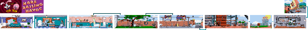Thumbnail for a map of Map for the PC game Roger Rabbit And Baby Herman In Hare Raising Havoc.