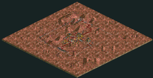 Thumbnail for a map of Corkscrew Follies Future World for the PC game RollerCoaster Tycoon.