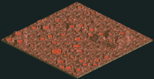 Thumbnail for a map of Loopy Landscapes Crazy Craters for the PC game RollerCoaster Tycoon.