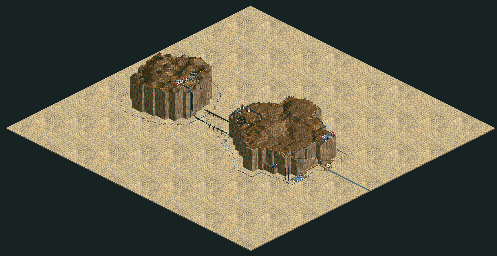 Thumbnail for a map of Loopy Landscapes Thunder Rocks for the PC game RollerCoaster Tycoon.