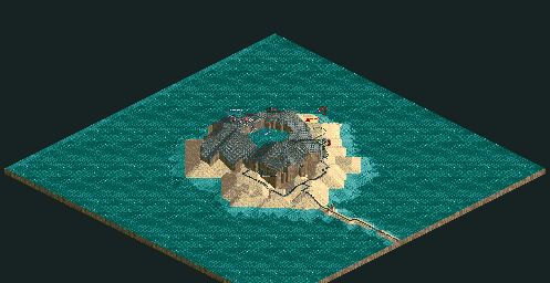 Thumbnail for a map of Loopy Landscapes Volcania for the PC game RollerCoaster Tycoon.