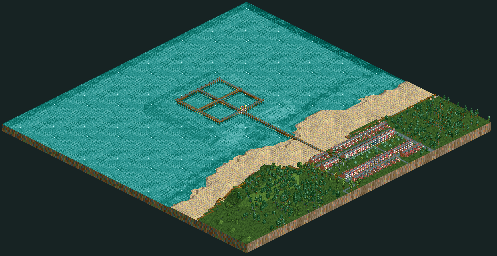 Thumbnail for a map of Original Big Pier for the PC game RollerCoaster Tycoon.
