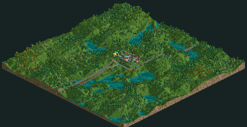 Thumbnail for a map of Original Dinky Park for the PC game RollerCoaster Tycoon.
