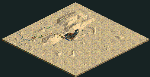 Thumbnail for a map of Original Dynamite Dunes for the PC game RollerCoaster Tycoon.