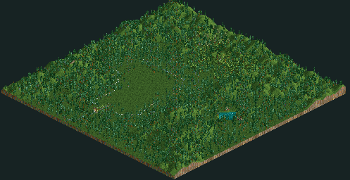 Thumbnail for a map of Original Forest Frontiers for the PC game RollerCoaster Tycoon.