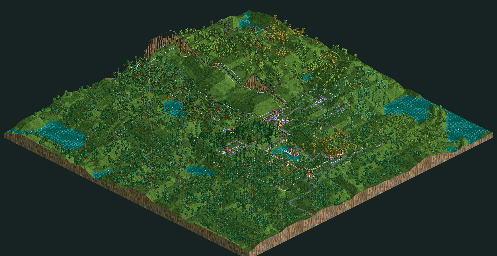 Thumbnail for a map of Original Katie's World for the PC game RollerCoaster Tycoon.