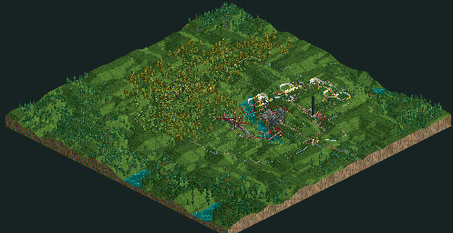 Thumbnail for a map of Original Mel's World for the PC game RollerCoaster Tycoon.