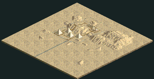 Thumbnail for a map of Original Pacific Pyramids for the PC game RollerCoaster Tycoon.