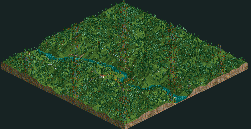 Thumbnail for a map of Original Rainbow Valley for the PC game RollerCoaster Tycoon.