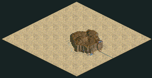 Thumbnail for a map of Original Thunder Rock for the PC game RollerCoaster Tycoon.