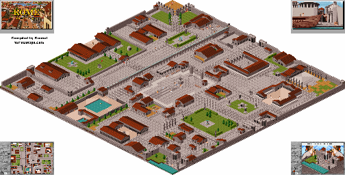 Thumbnail for a map of Rome for the PC game Rome: Pathway To Power.