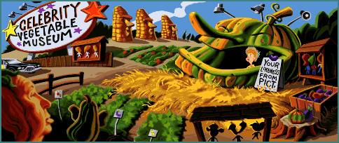 Thumbnail for a map of Celebrity Vegetable Museum for the PC game Sam & Max Hit The Road.