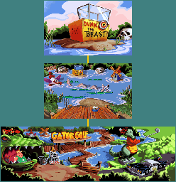 Thumbnail for a map of Gator Golf Emporium for the PC game Sam & Max Hit The Road.