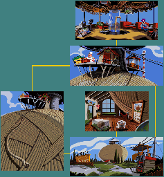 Thumbnail for a map of Gigantic Twine Ball for the PC game Sam & Max Hit The Road.