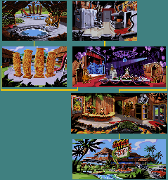 Thumbnail for a map of Savage Jungle Inn for the PC game Sam & Max Hit The Road.