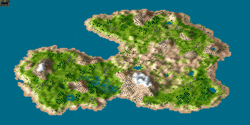 Thumbnail for a map of Chapter III - The Pass for the PC game The Settlers II.