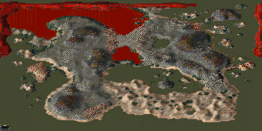 Thumbnail for a map of Chapter V - In The Wasteland for the PC game The Settlers II.