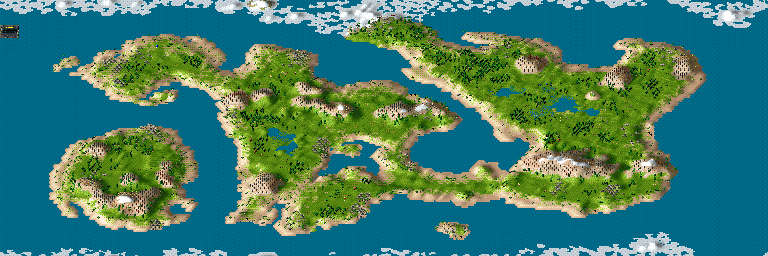 Thumbnail for a map of Chapter VI - Divided Country for the PC game The Settlers II.