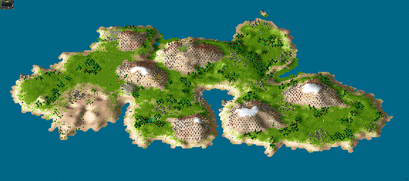 Thumbnail for a map of Chapter VII - The Snake for the PC game The Settlers II.