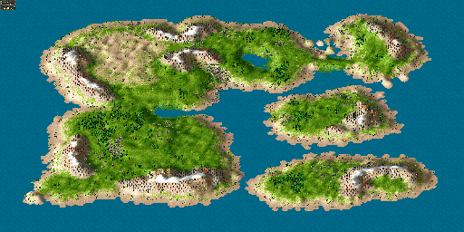 Thumbnail for a map of Chapter VIII - Sea Routes for the PC game The Settlers II.