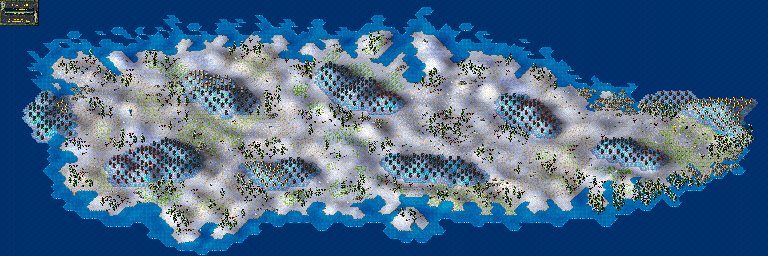 Thumbnail for a map of WW III Greenland for the PC game The Settlers II.