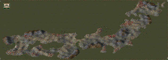 Thumbnail for a map of WW III Japan (Unmarked) for the PC game The Settlers II.