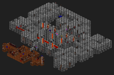 Thumbnail for a map of Level 12: CastThrn for the PC game ShadowCaster.