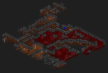 Thumbnail for a map of Level 20: LavaMud for the PC game ShadowCaster.