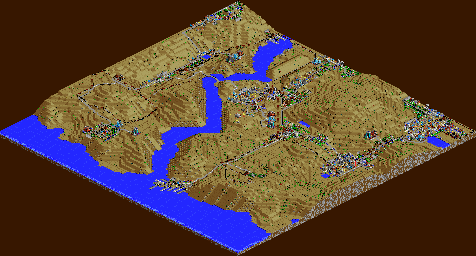 Thumbnail for a map of Level 4: River Rail for the PC game SimCopter.