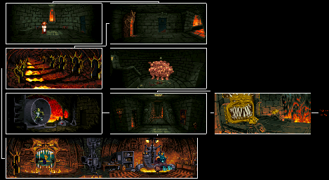 Thumbnail for a map of Sordid's Fortress for the PC game Simon The Sorcerer II: The Lion, The Wizard And The Wardrobe.