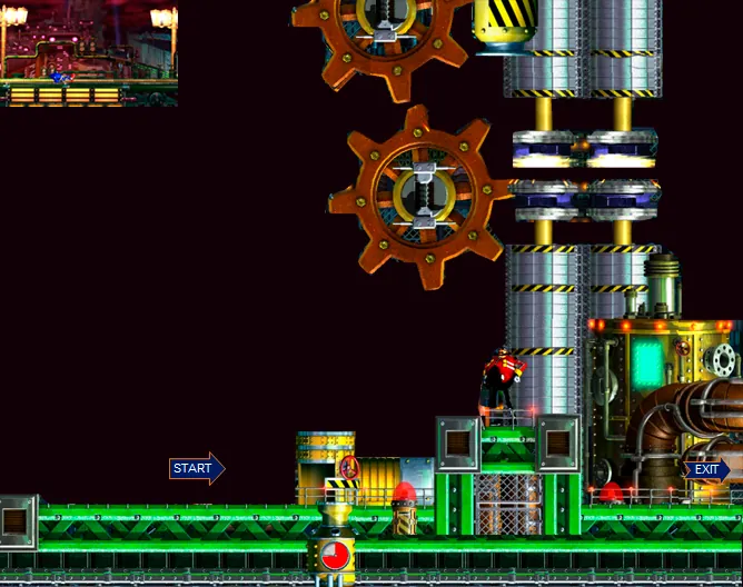 Thumbnail for a map of Stardust Speedway Mad Gear Scene for the PC game Sonic The Hedgehog: Episode Metal.