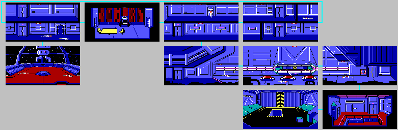 Thumbnail for a map of Arcada for the PC game Space Quest - Chapter I: The Sarien Encounter.