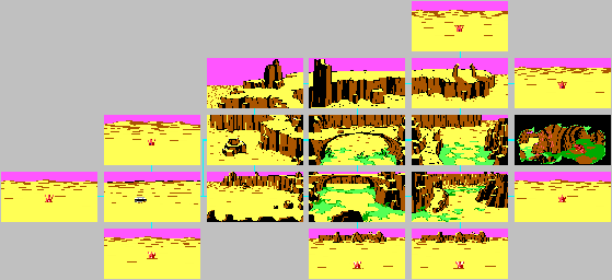 Thumbnail for a map of Kerona Desert for the PC game Space Quest - Chapter I: The Sarien Encounter.
