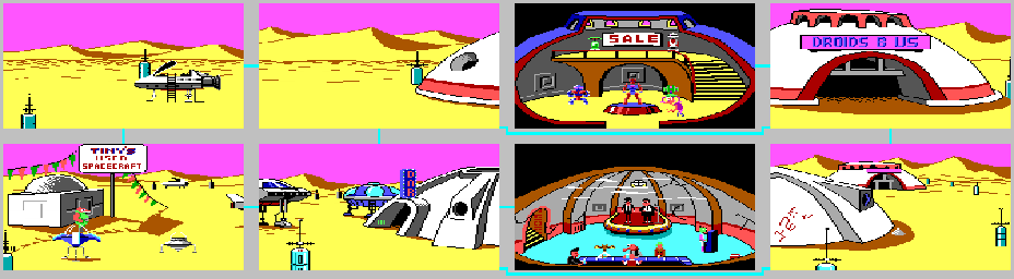 Thumbnail for a map of Ulence Flats for the PC game Space Quest - Chapter I: The Sarien Encounter.