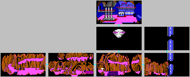 Thumbnail for a map of Underground Complex for the PC game Space Quest - Chapter I: The Sarien Encounter.