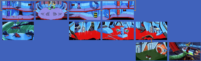 Thumbnail for a map of Arcada for the PC game Space Quest I: Roger Wilco In The Sarien Enounter - VGA.
