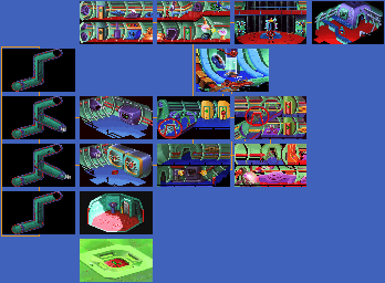 Thumbnail for a map of Deltaur for the PC game Space Quest I: Roger Wilco In The Sarien Enounter - VGA.