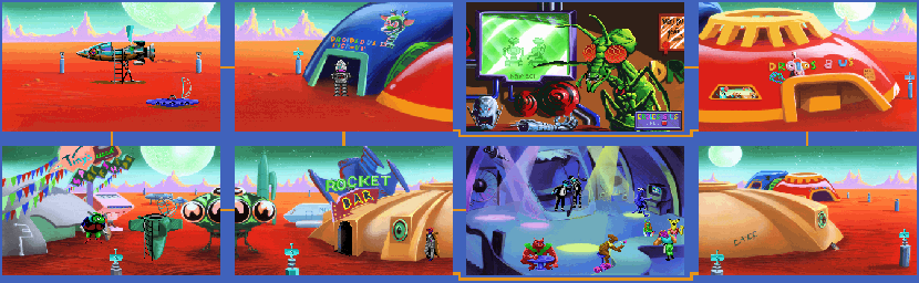 Thumbnail for a map of Ulence Flats for the PC game Space Quest I: Roger Wilco In The Sarien Enounter - VGA.