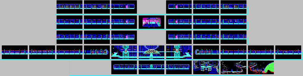 Thumbnail for a map of Vohaul's Asteroid Base for the PC game Space Quest II: Vohaul's Revenge.