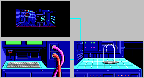Thumbnail for a map of Vohaul's Console for the PC game Space Quest II: Vohaul's Revenge.