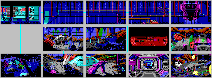 Thumbnail for a map of Junk Freighter for the PC game Space Quest III: The Pirates Of Pestulon.