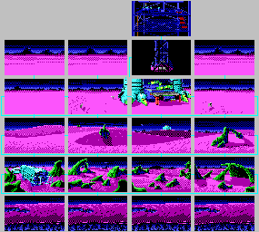 Thumbnail for a map of Phleebhut for the PC game Space Quest III: The Pirates Of Pestulon.