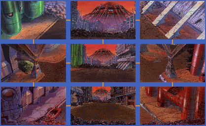 Thumbnail for a map of Space Quest XII: Vohaul's Revenge II War-Torn City for the PC game Space Quest IV: Roger Wilco And The Time Rippers - CD.