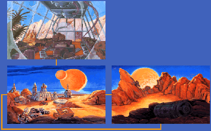 Thumbnail for a map of Klorox II for the PC game Space Quest V: The Next Mutation.