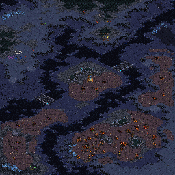 Thumbnail for a map of Brood War - Episode IV: Protoss Mission 02: Dunes Of Shakuras for the PC game StarCraft.