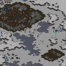 Thumbnail for a map of Brood War - Episode V: Terran Mission 01: First Strike for the PC game StarCraft.