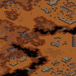 Thumbnail for a map of Brood War - Episode V: Terran Mission 04: Assault On Korhol for the PC game StarCraft.