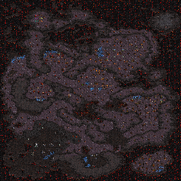 Thumbnail for a map of Brood War - Episode V: Terran Mission 08: To Chain The Beast for the PC game StarCraft.