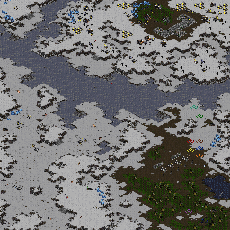 Thumbnail for a map of Brood War - Episode VI: Zerg Mission 02: Reign Of Fire for the PC game StarCraft.