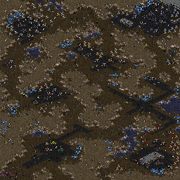 Thumbnail for a map of Brood War - Episode VI: Zerg Mission 03: The Kel-Morian Combine for the PC game StarCraft.